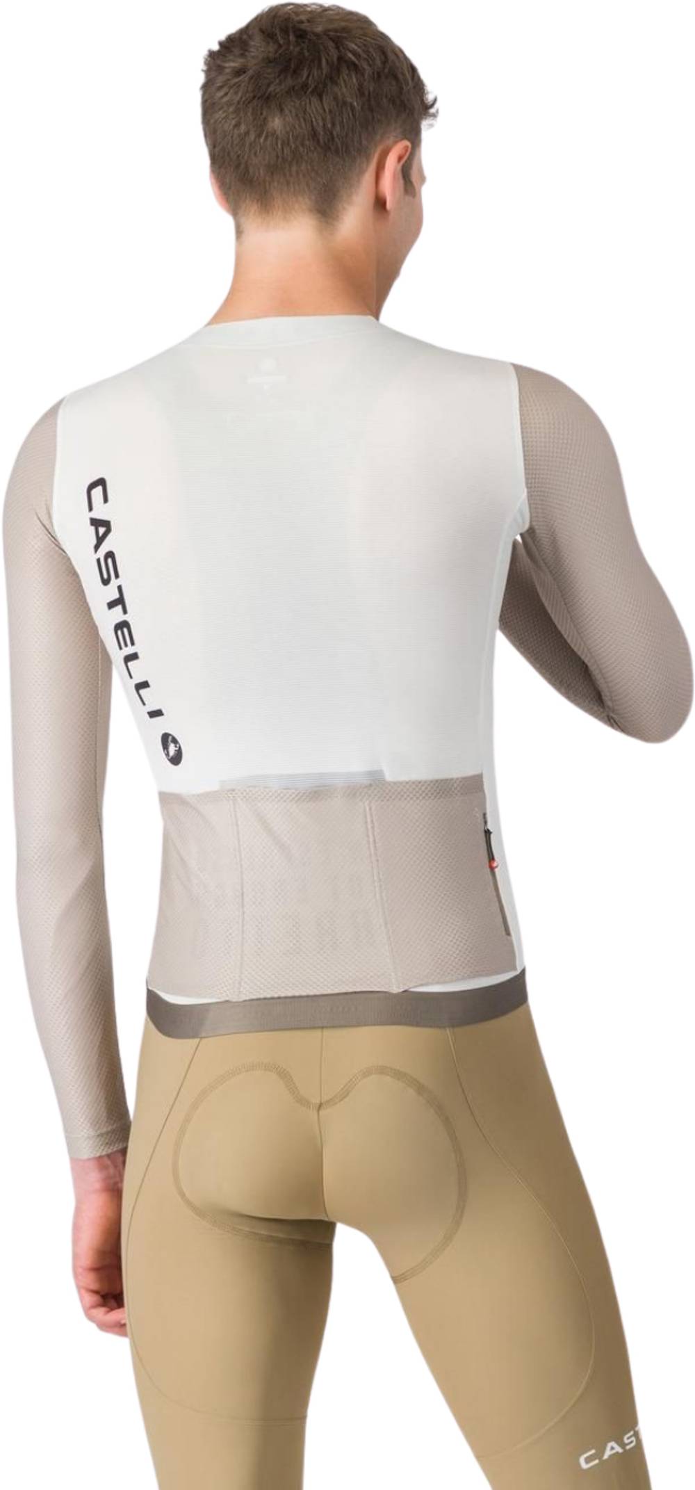 Castelli Corretto LS Jersey in Ivory/Clay-Black - Image 2 of 2