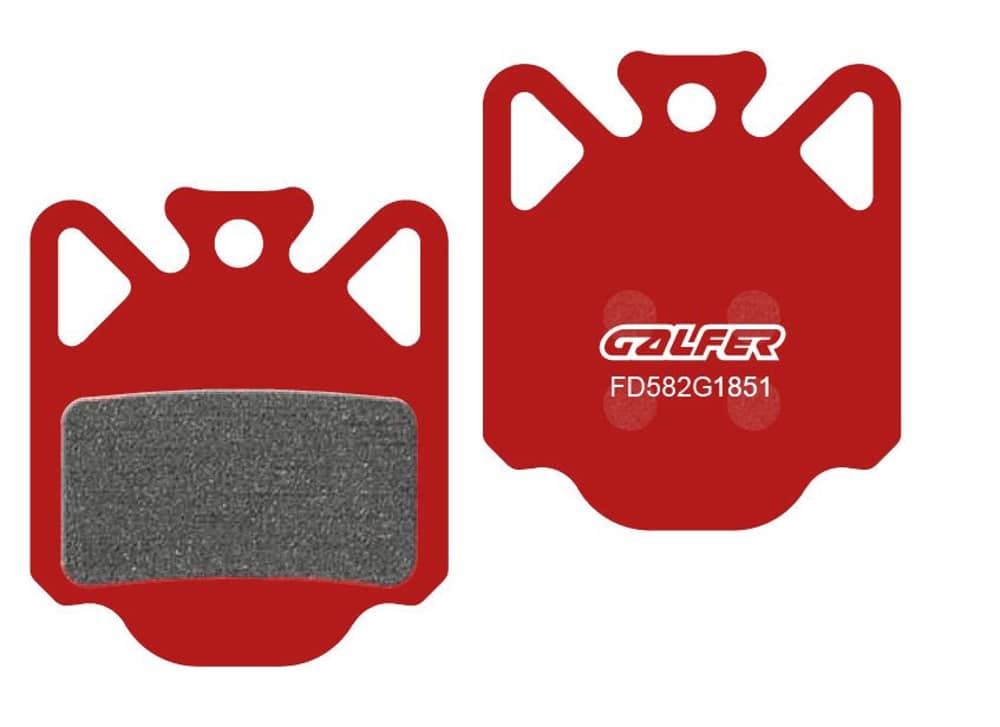 Galfer FD582 Campagnolo Ekar Brake Pads in Red - Image 1 of 1