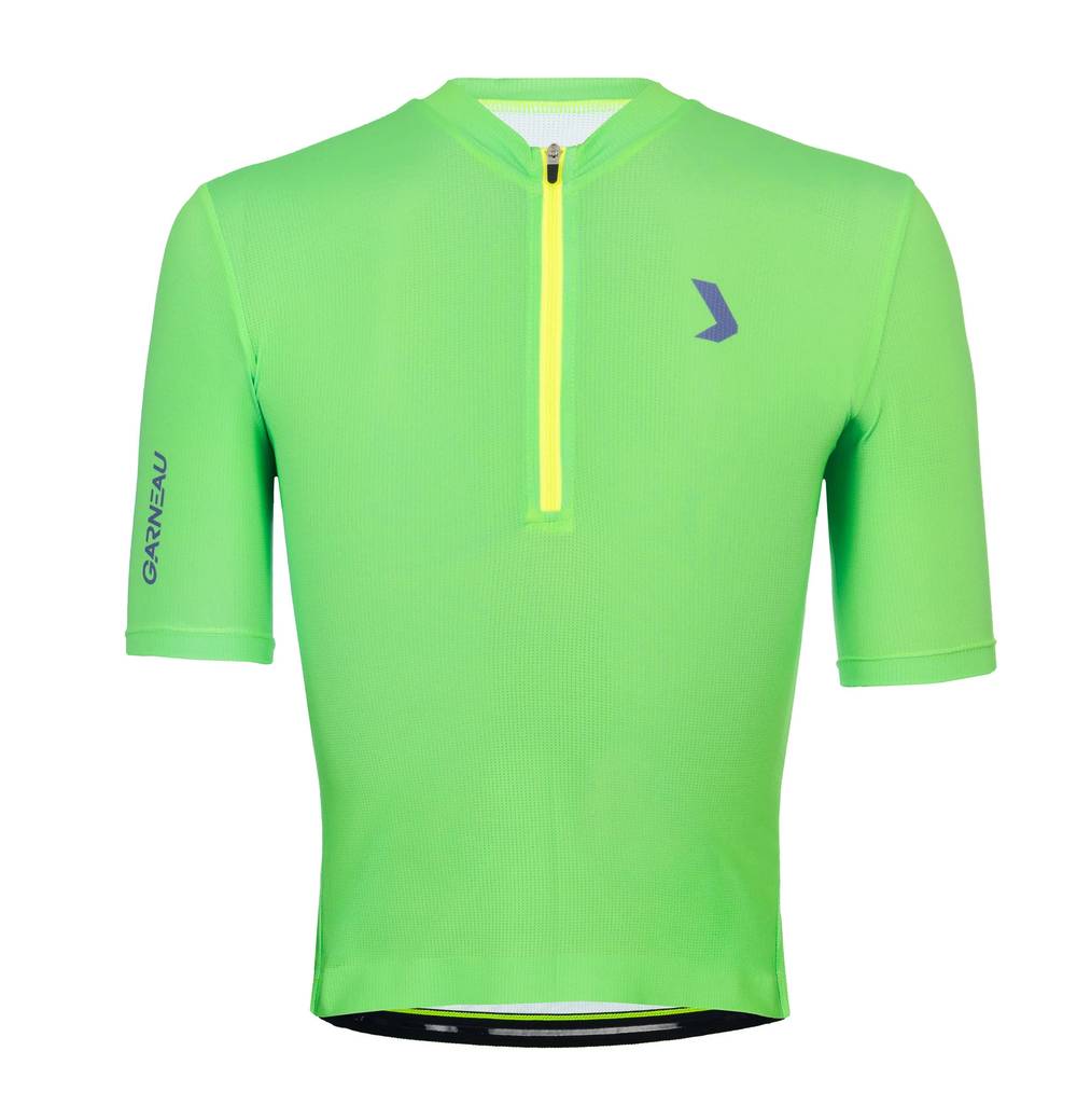 Louis Garneau | Junior Classic Jersey Men's | Size Junior Extra Small In Lime/charcoal by Louis Garneau -