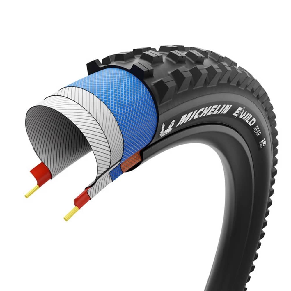 Michelin E-Wild Rear Performance Line 29" Tire in Black/Black - Image 6 of 6