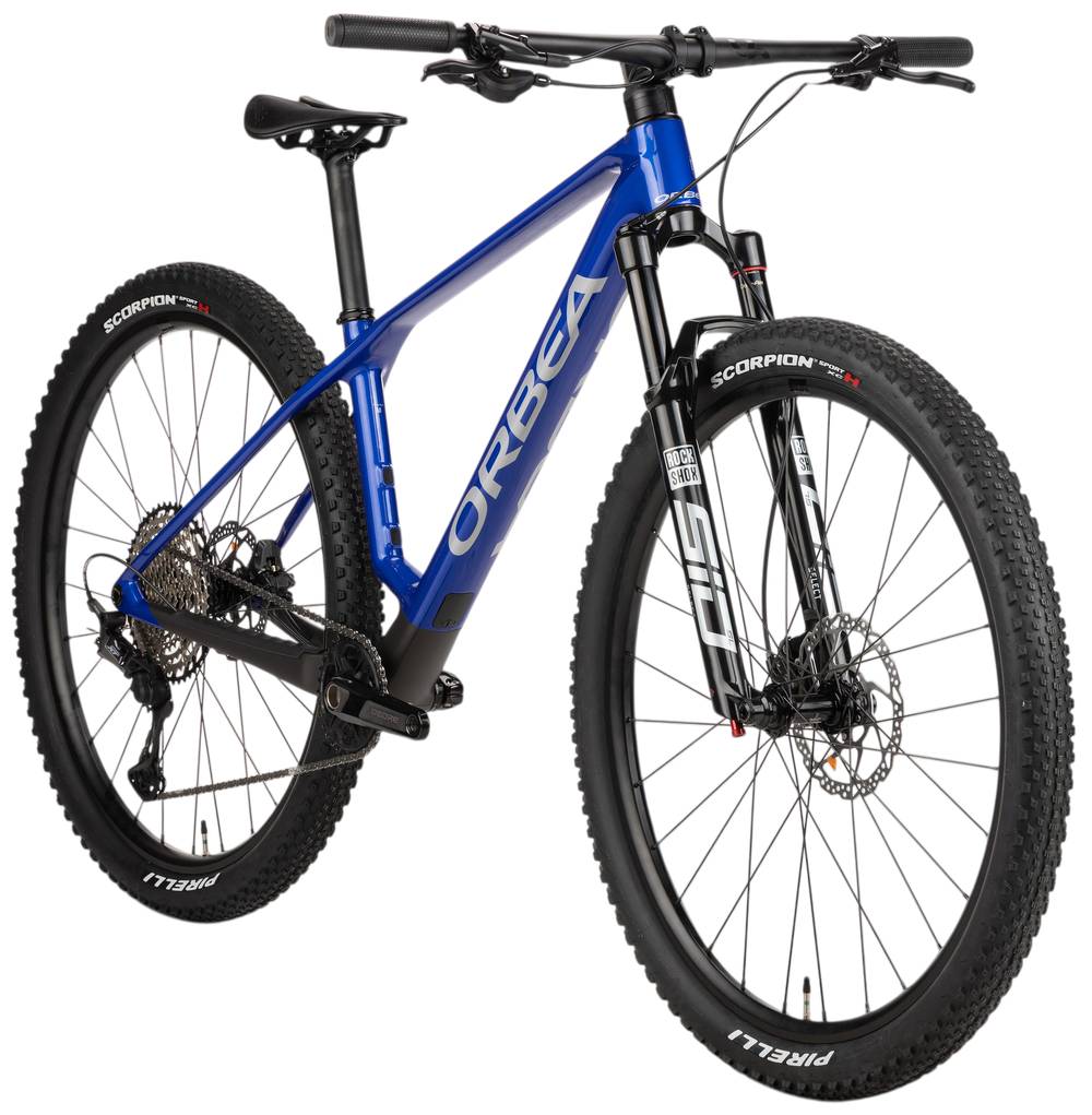 Orbea ALMA M30 Bike 2026 in Gloss Cobalt Blue/Matt Carbon Raw - Image 3 of 5