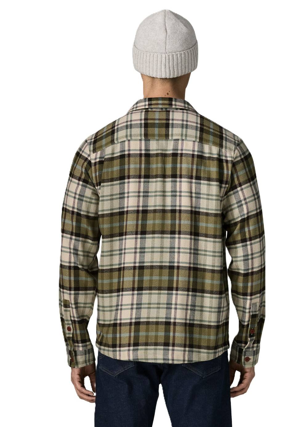 Patagonia Men's Fjord Flannel Shirt in Rising Storm/Weathered Stone - Image 3 of 3