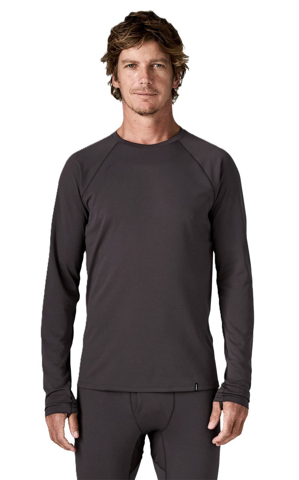 Patagonia Men's Capilene Midweight Crew in Ink Black - Image 2 of 3