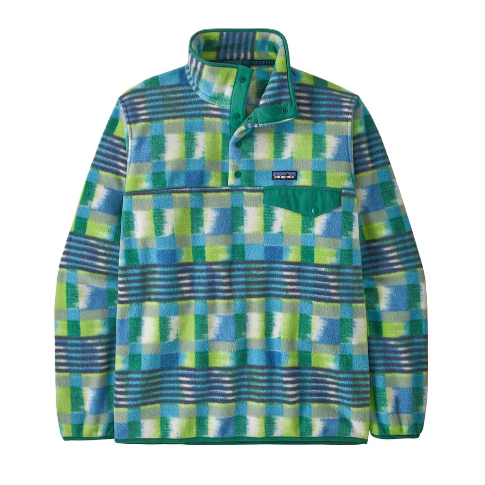 Patagonia Men's LW Synch Snap-T Pullover in Painted Lines/Shore Blue - Image 1 of 1