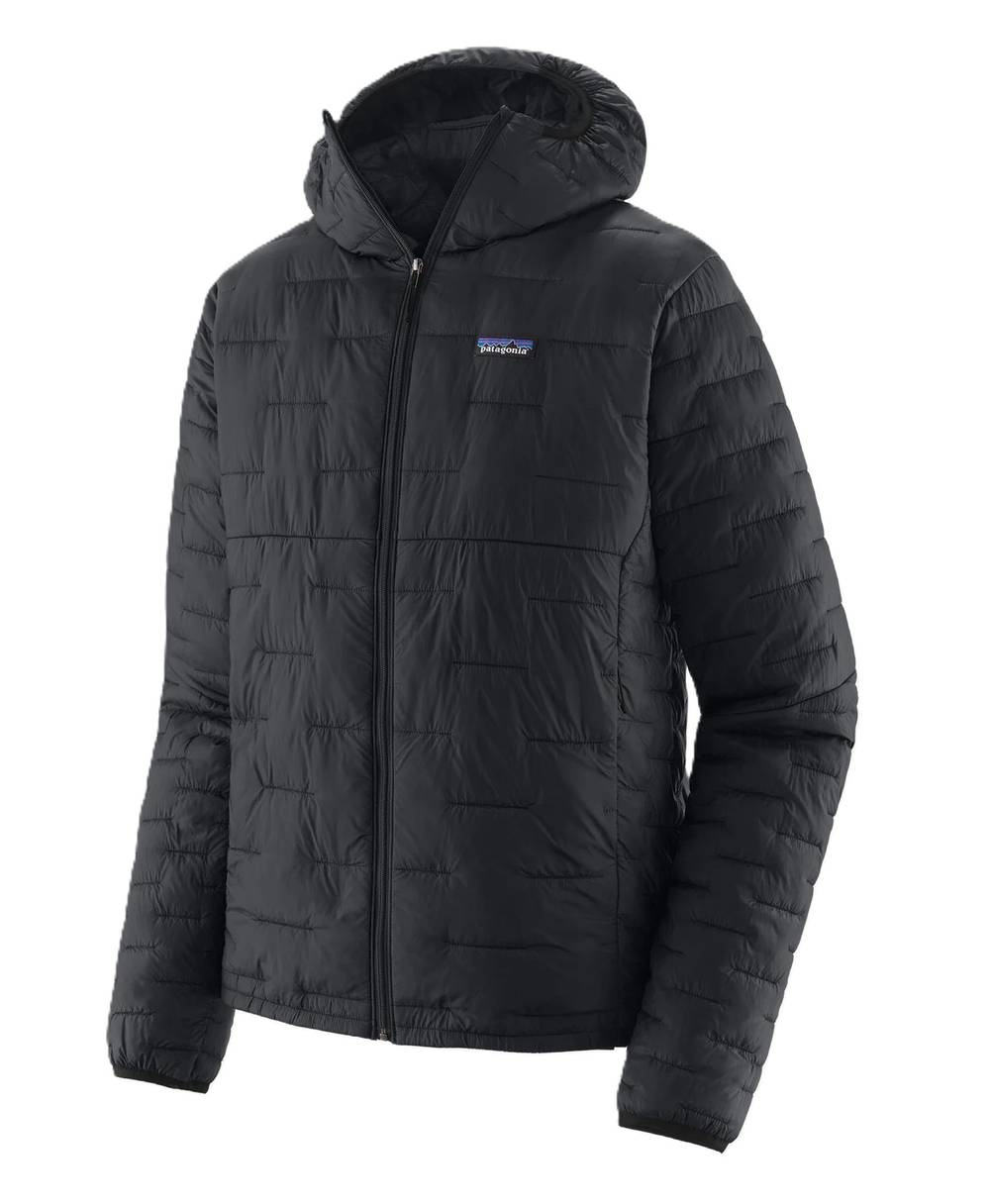 Patagonia Men's Micro Puff Hoody in Black - Image 1 of 3