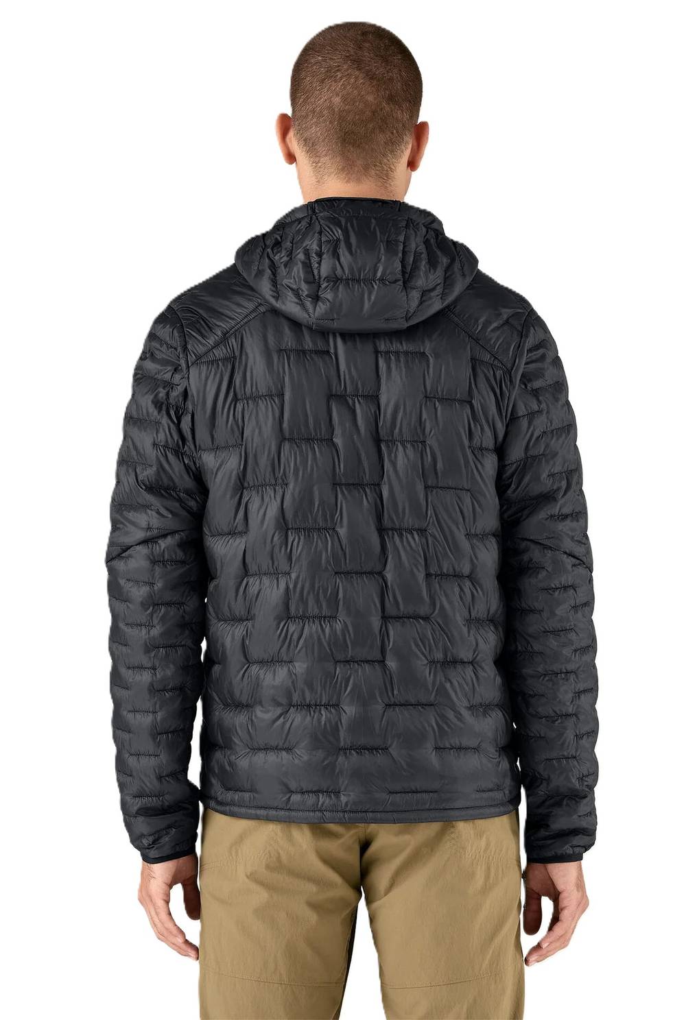 Patagonia Men's Micro Puff Hoody in Black - Image 3 of 3