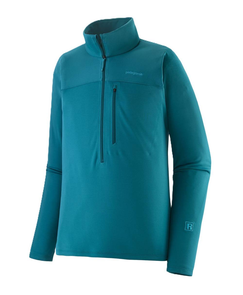Patagonia Men's R1 Ultralight 1/2 Zip in Glacial Blue - Image 1 of 3
