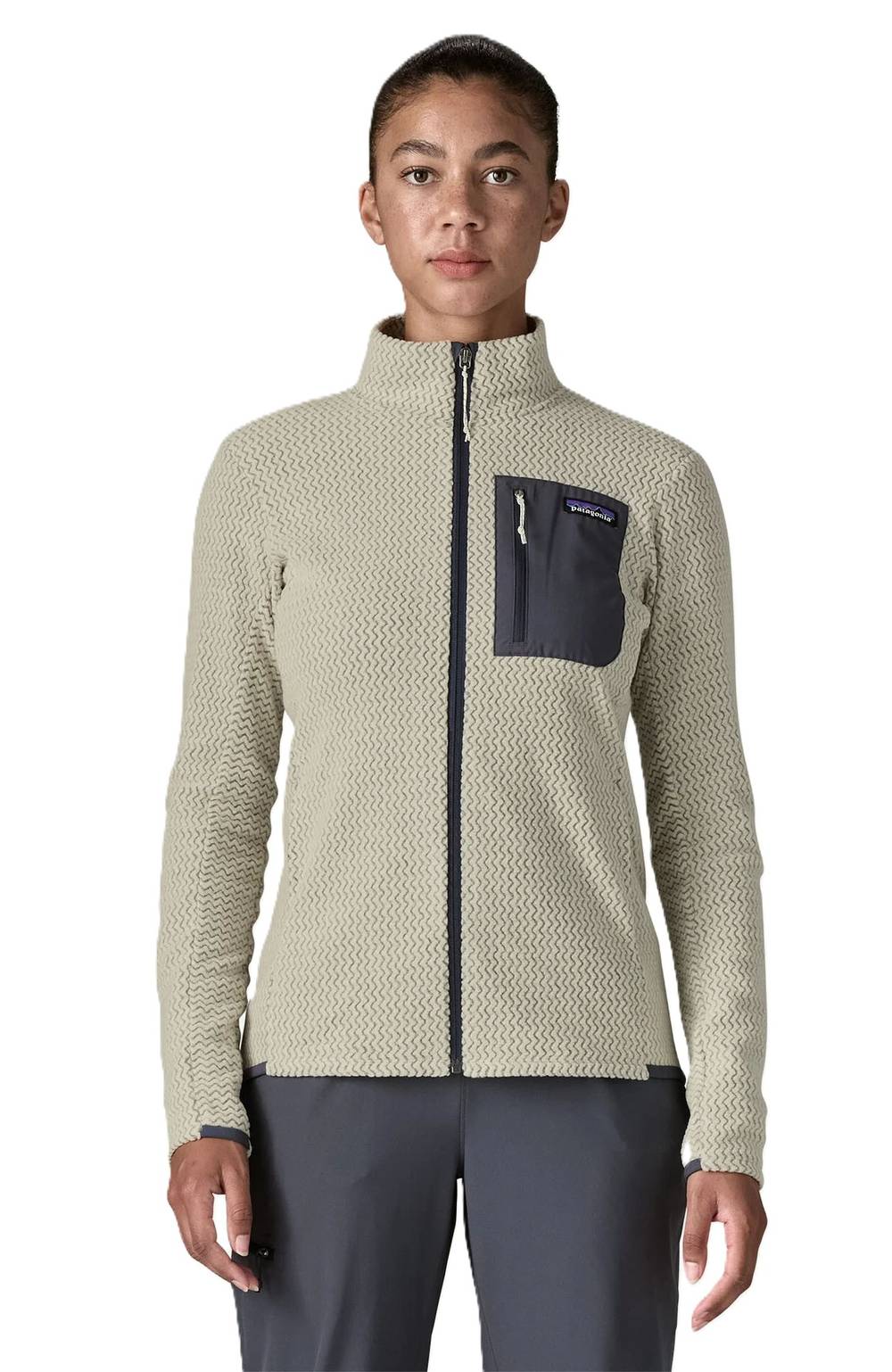 Patagonia Women's R1 Air Fleece Jacket in Birch White - Image 2 of 2