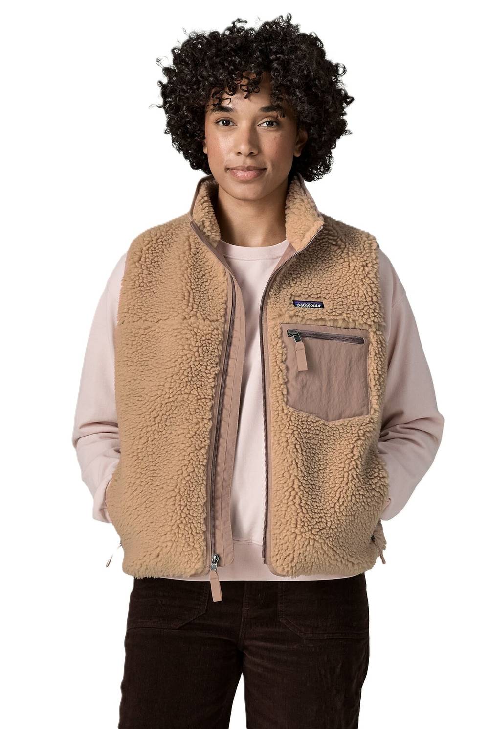 Patagonia Women's Classic Retro-X Fleece Vest in Oar Tan - Image 2 of 2