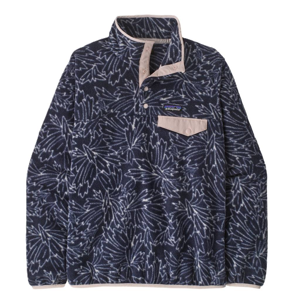 Patagonia Women's Lightweight Synchilla Snap-T Pullover in Saxifrage/Sunken Blue - Image 1 of 3
