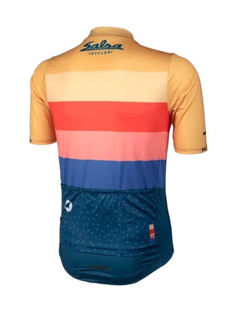 Salsa Team Polytone Jersey - Men's in Goldenrod/Dark Blue/Stripes - Image 2 of 2