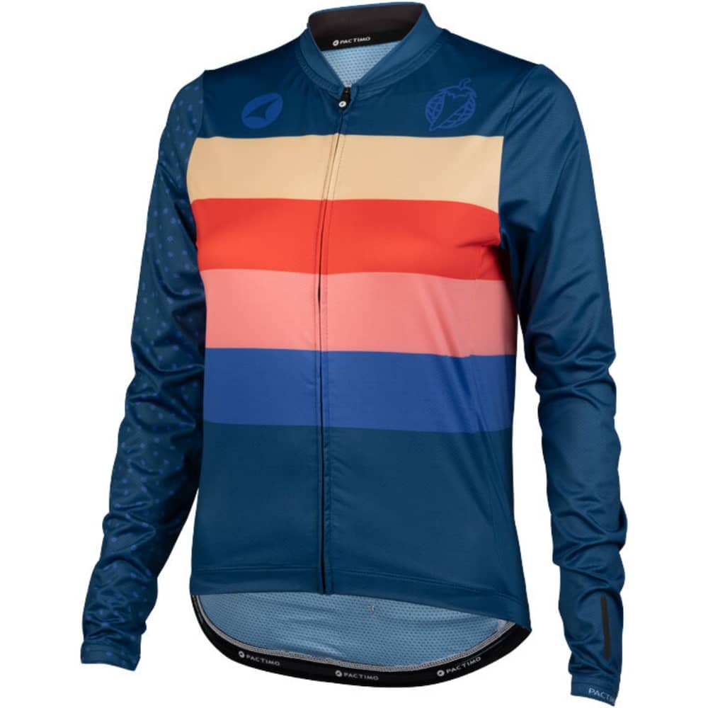 Salsa Team Polytone Long Sleeve Jersey - Women in Dark Blue/Stripes - Image 1 of 2