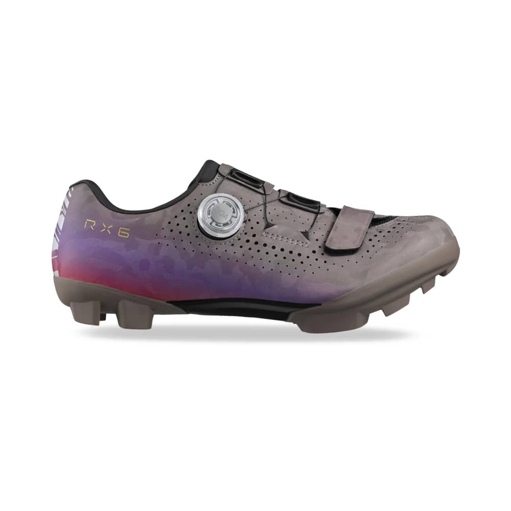 Shimano SH-RX600 Women's Gravel Shoes in Gray/Purple - Image 2 of 7