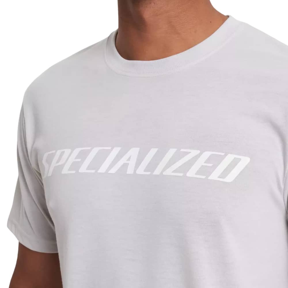 Specialized Wordmark Short Sleeve T-Shirt in Dove Grey - Image 4 of 4