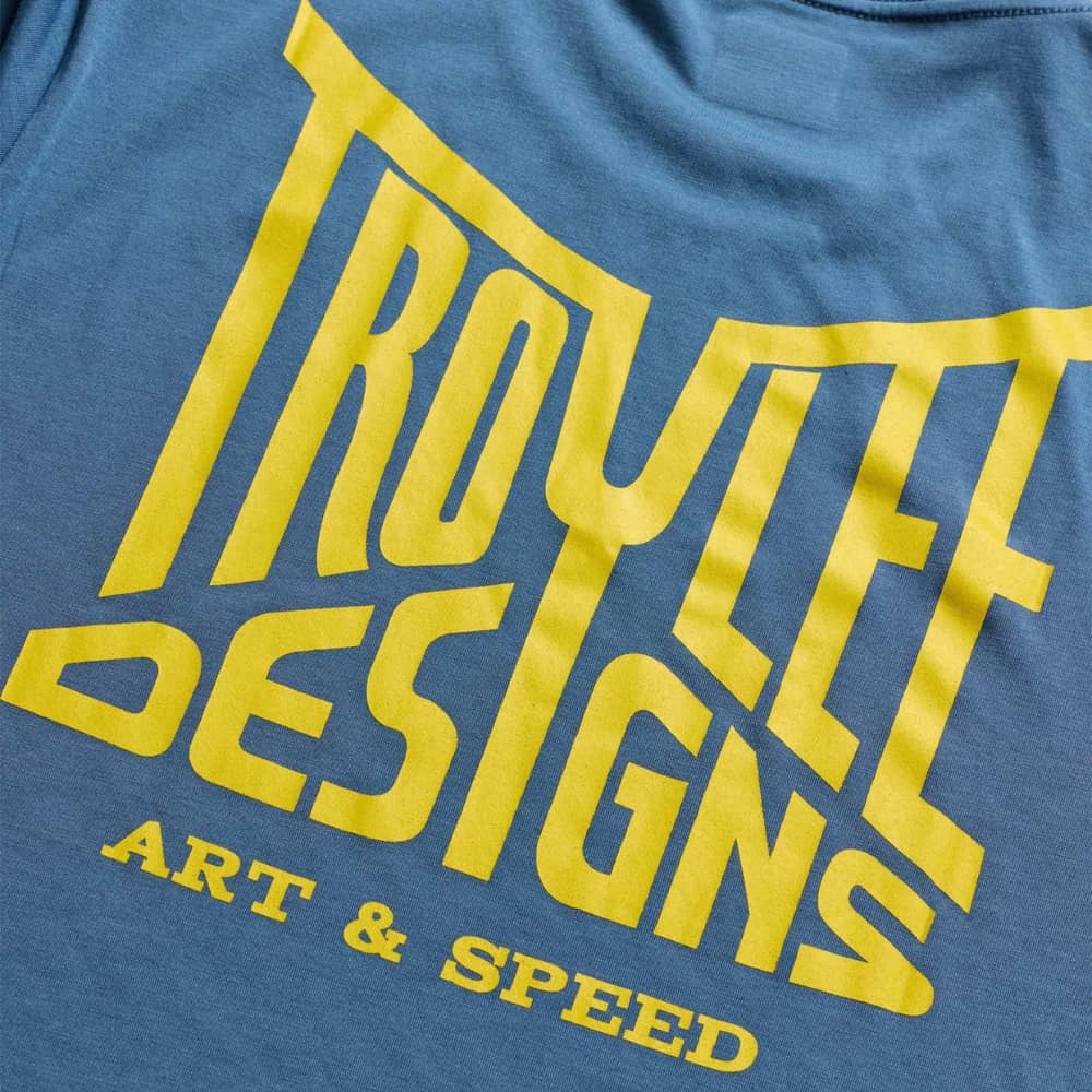 Troy Lee Designs Skyline Ride Short Sleeve Tee in Handlebar Slate - Image 7 of 8