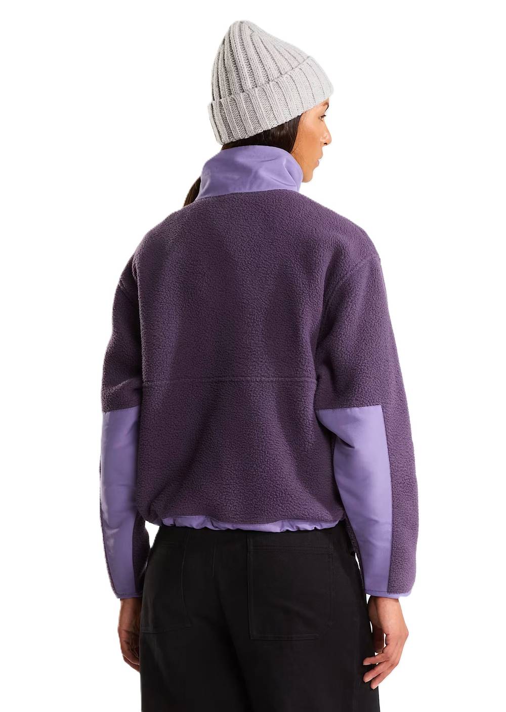 The North Face Women's Performance Fleece Full Zip Hoodie in Endless Dusk Dark Heather/Grounded Plum - Image 4 of 4
