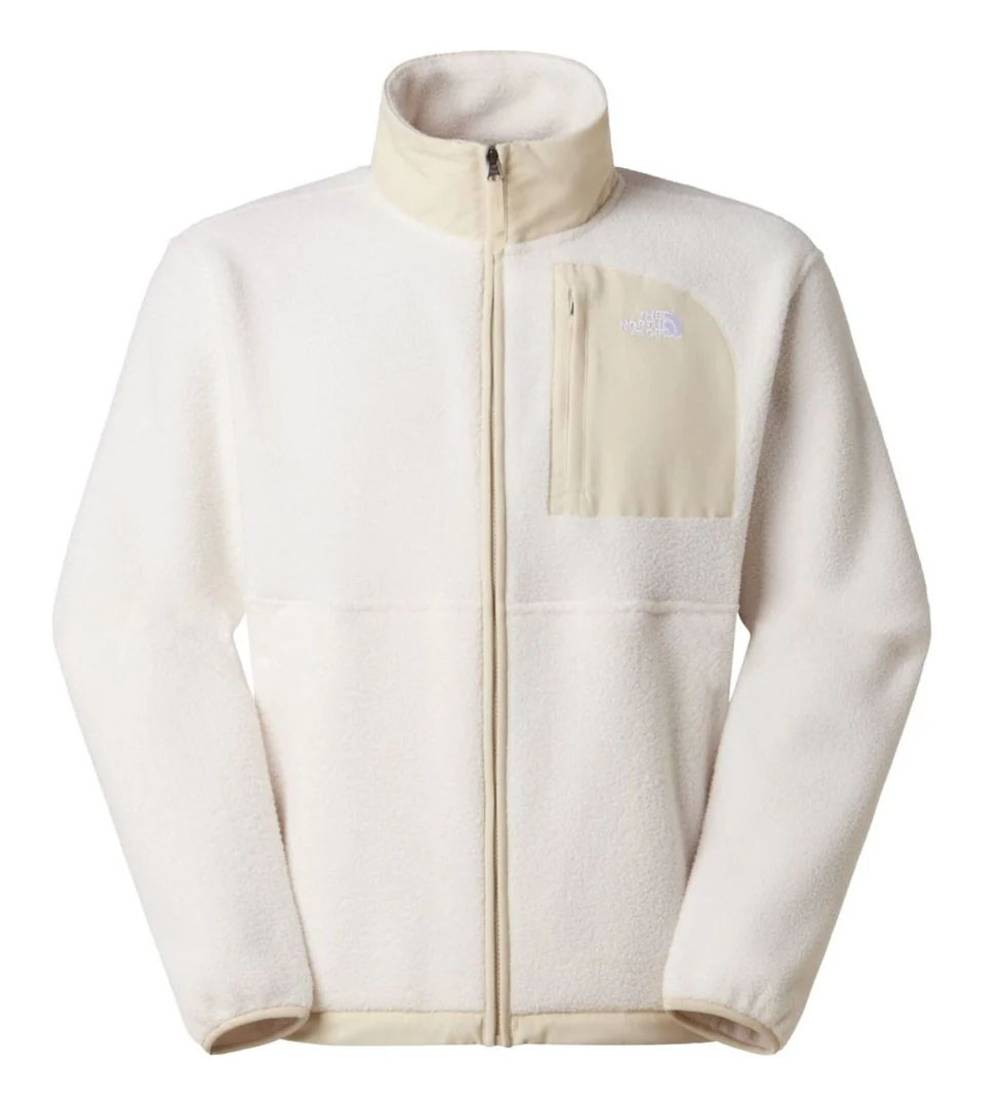 The North Face Women's Performance Fleece Full Zip Jacket in White Dune Light Heather/Desert Stone - Image 1 of 2