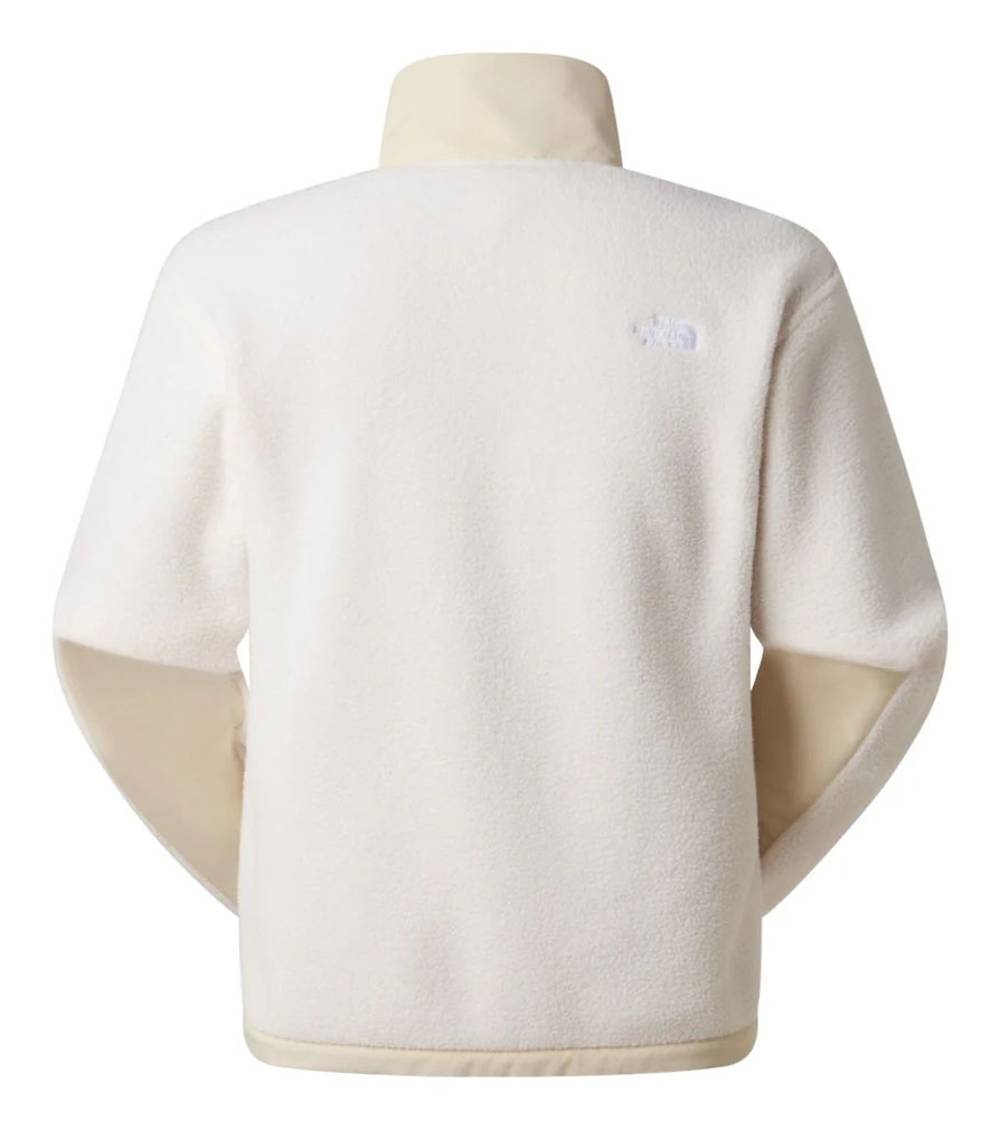 The North Face Women's Performance Fleece Full Zip Jacket in White Dune Light Heather/Desert Stone - Image 2 of 2