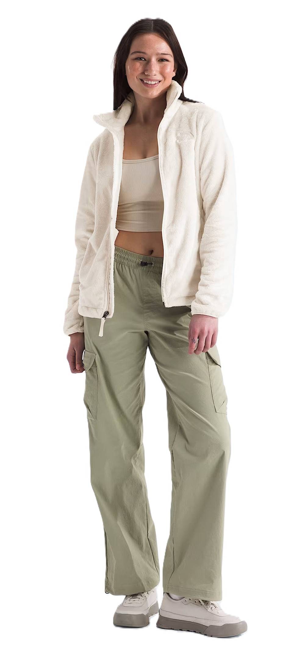 The North Face Women's Osito Evolve Full Zip Jacket in White Dune - Image 3 of 3