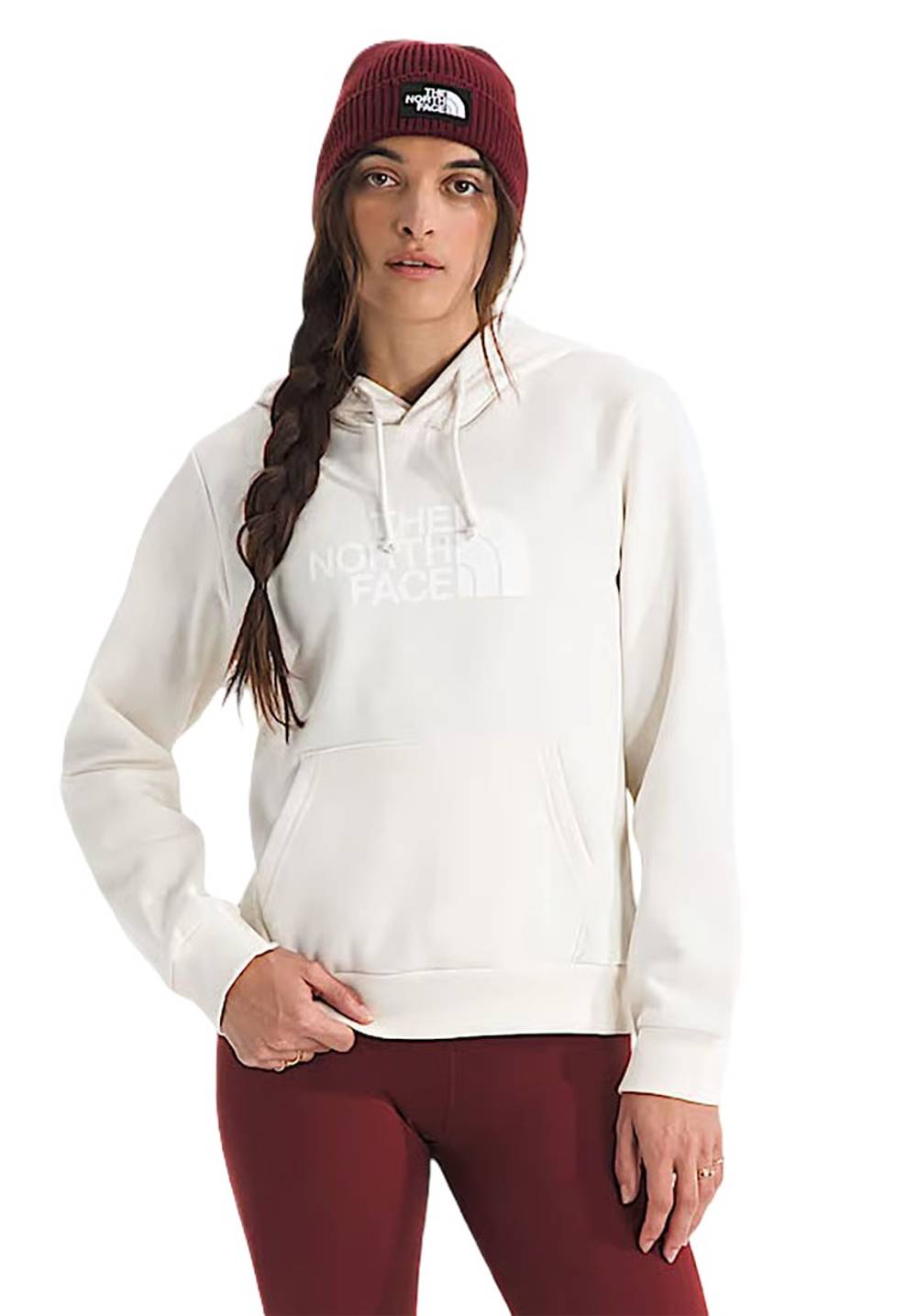 The North Face Women's Evolution Half Dome Regular Hoodie in White Dune - Image 1 of 2