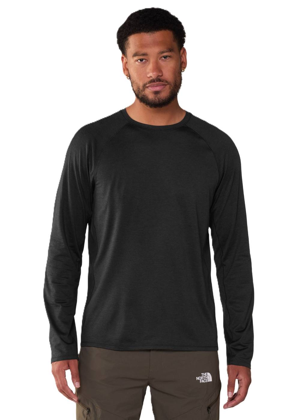 The North Face Men's Dynamic L/S Tee in TNF Black Dark Heather - Image 2 of 3