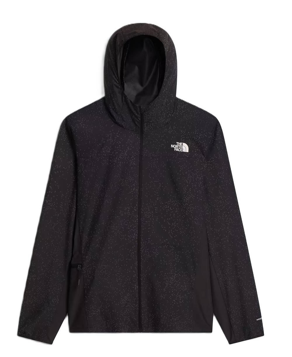 The North Face Men's Fontanales Wind Jacket Reflective in TNF Black Seed Reflective Print - Image 1 of 3