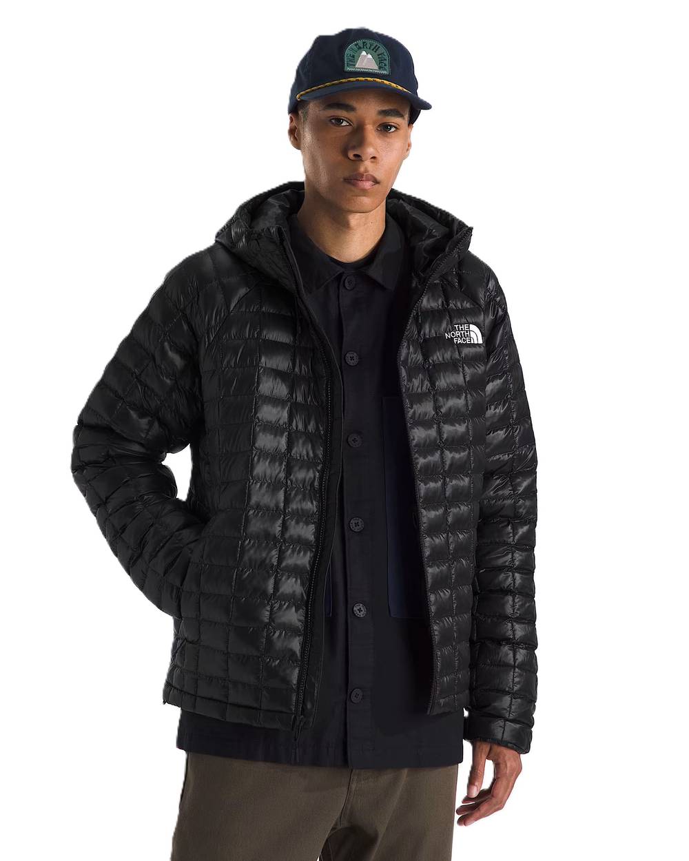 The North Face Men's Thermoball Hooded Jacket in TNF Black/TNF Black - Image 2 of 3