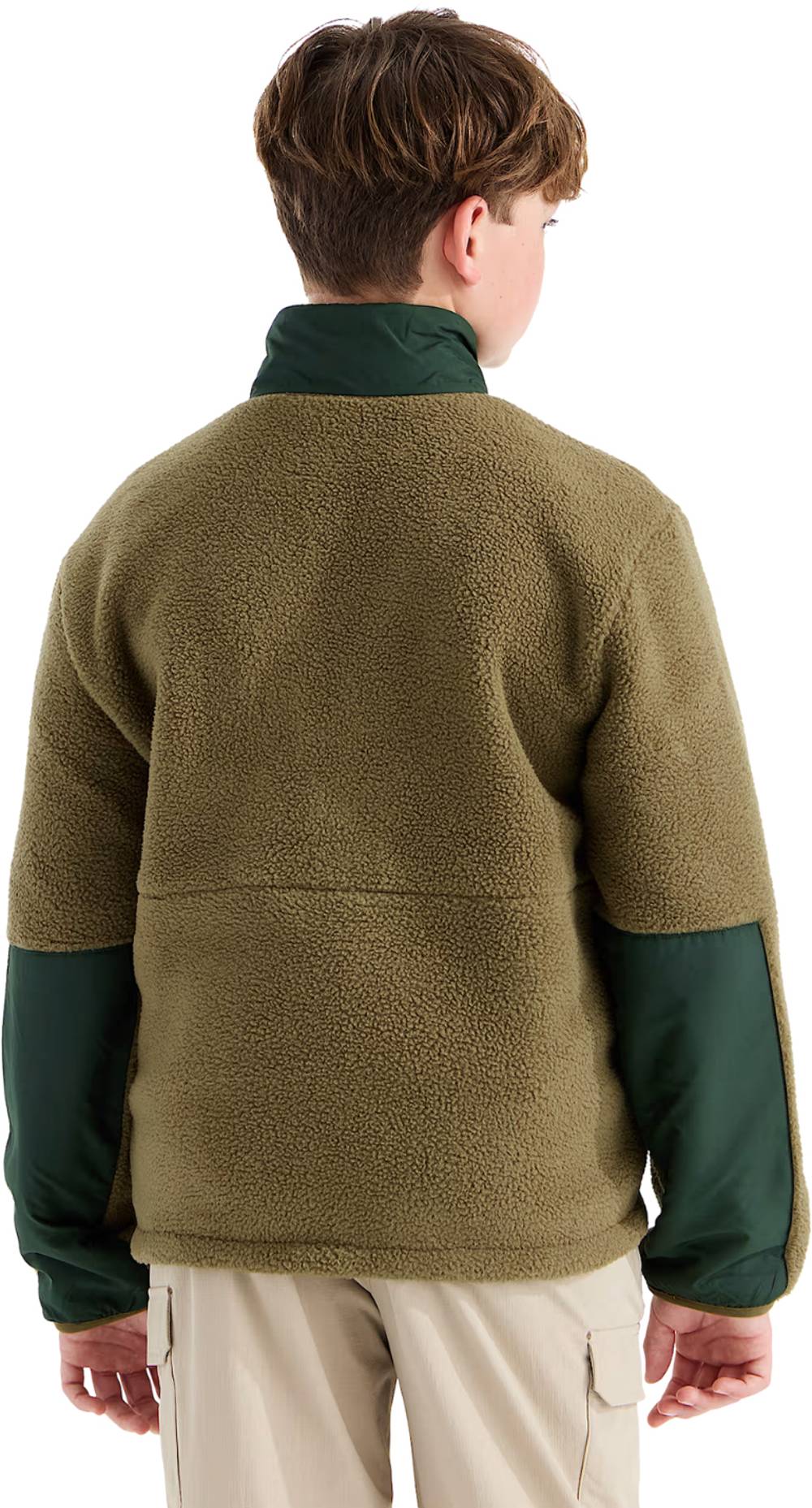 The North Face Boys' Yumiori Off Peak Full Zip Jacket in Caraway Seed/Bottle Green - Image 2 of 2
