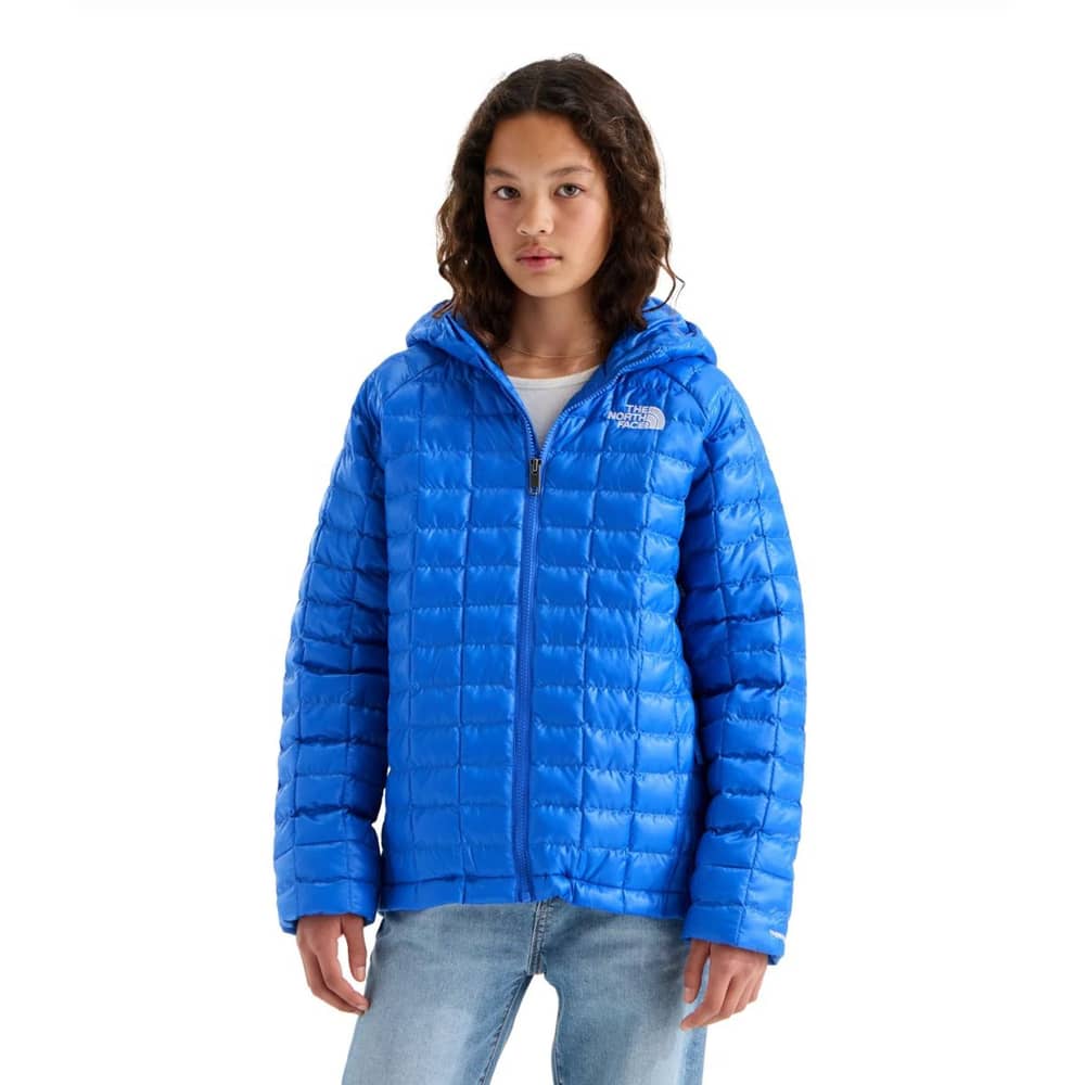 The North Face Teen THERMOBALL Hooded Jacket in Active Blue - Image 1 of 4
