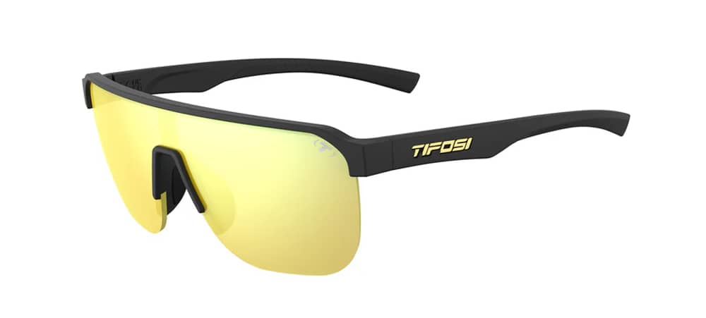 Tifosi Sanctum SL Sunglasses in Matte Black/Smoke Yellow Mirror - Image 1 of 3