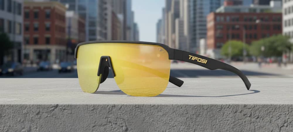 Tifosi Sanctum SL Sunglasses in Matte Black/Smoke Yellow Mirror - Image 3 of 3
