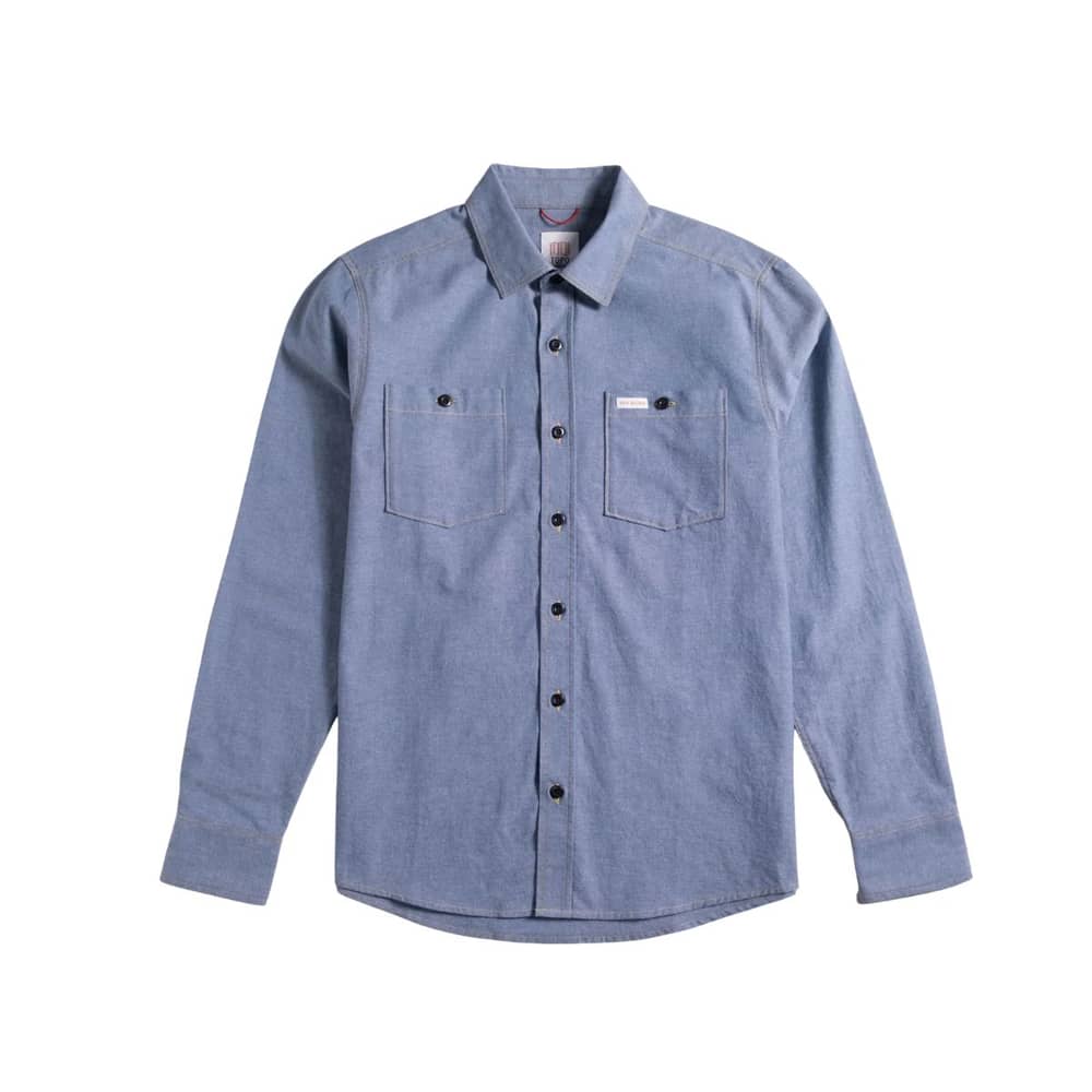 Topo Designs Men's Lightweight Mountain Shirt in Chambray Blue - Image 1 of 4