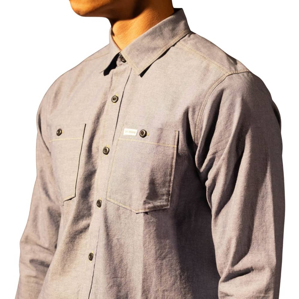 Topo Designs Men's Lightweight Mountain Shirt in Chambray Blue - Image 4 of 4