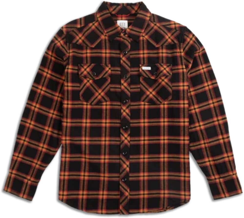 Topo Designs Mountain Shirt Long Sleeve in Black/Brown Oak Multi - Image 1 of 2