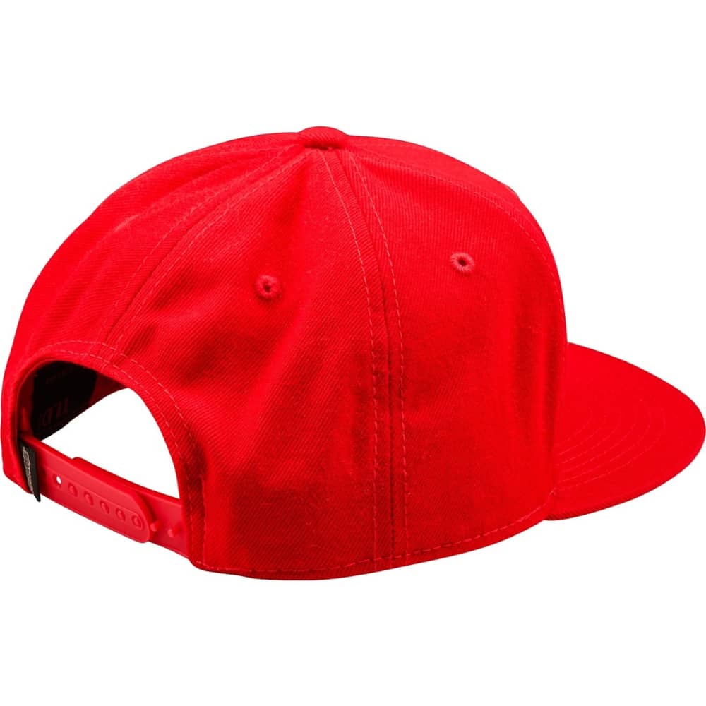 Troy Lee Designs Flat Bill Snapback in Signature Team Red - Image 4 of 4