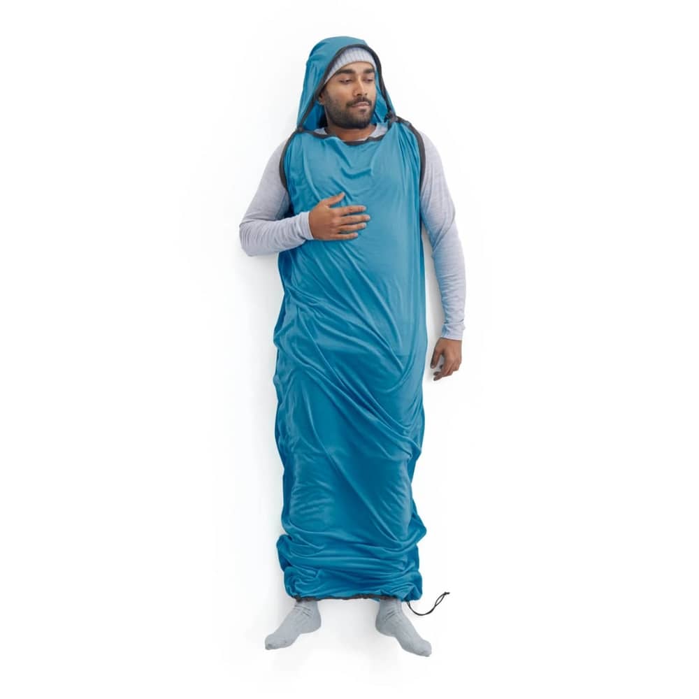Sea To Summit Breeze Sleeping Bag Liner Insect Shield Pillow in Turkish Tile Blue - Image 3 of 3