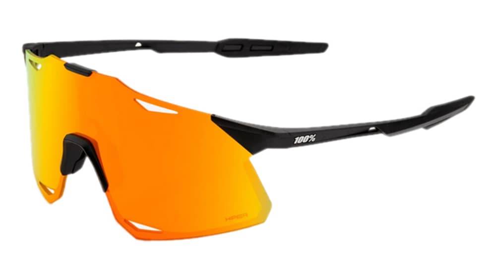100% Hypercraft Sunglasses in Matte Black/Hiper Red Lens - Image 1 of 1