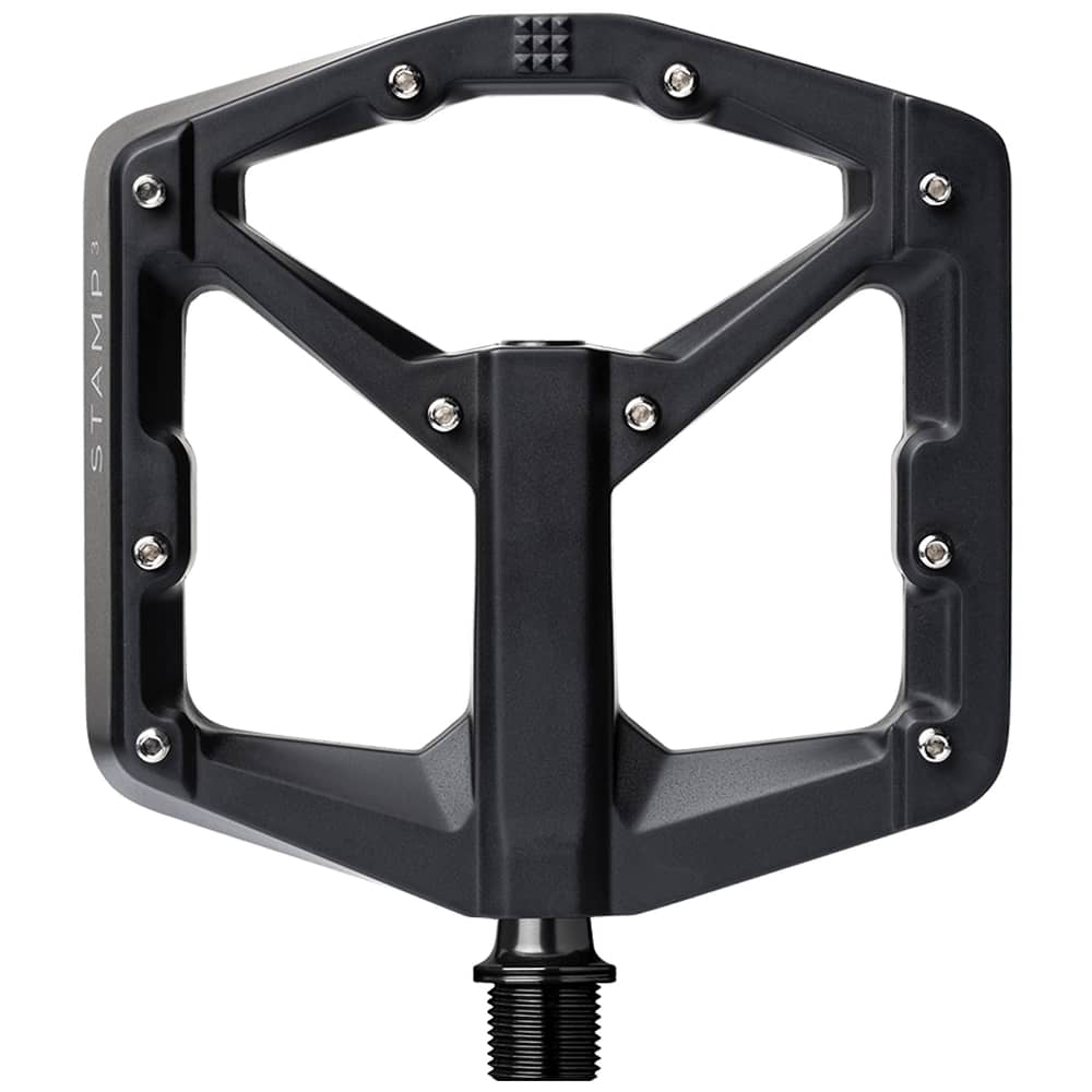 Crankbrothers Crankbrothers | Stamp 3 V2 Flat Pedals | Charcoal Grey | Large | Aluminum