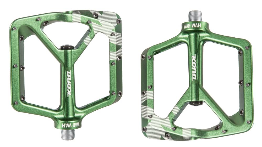 Kona Wah Wah 2 Alloy Flat Pedals in Dark Green - Image 1 of 1