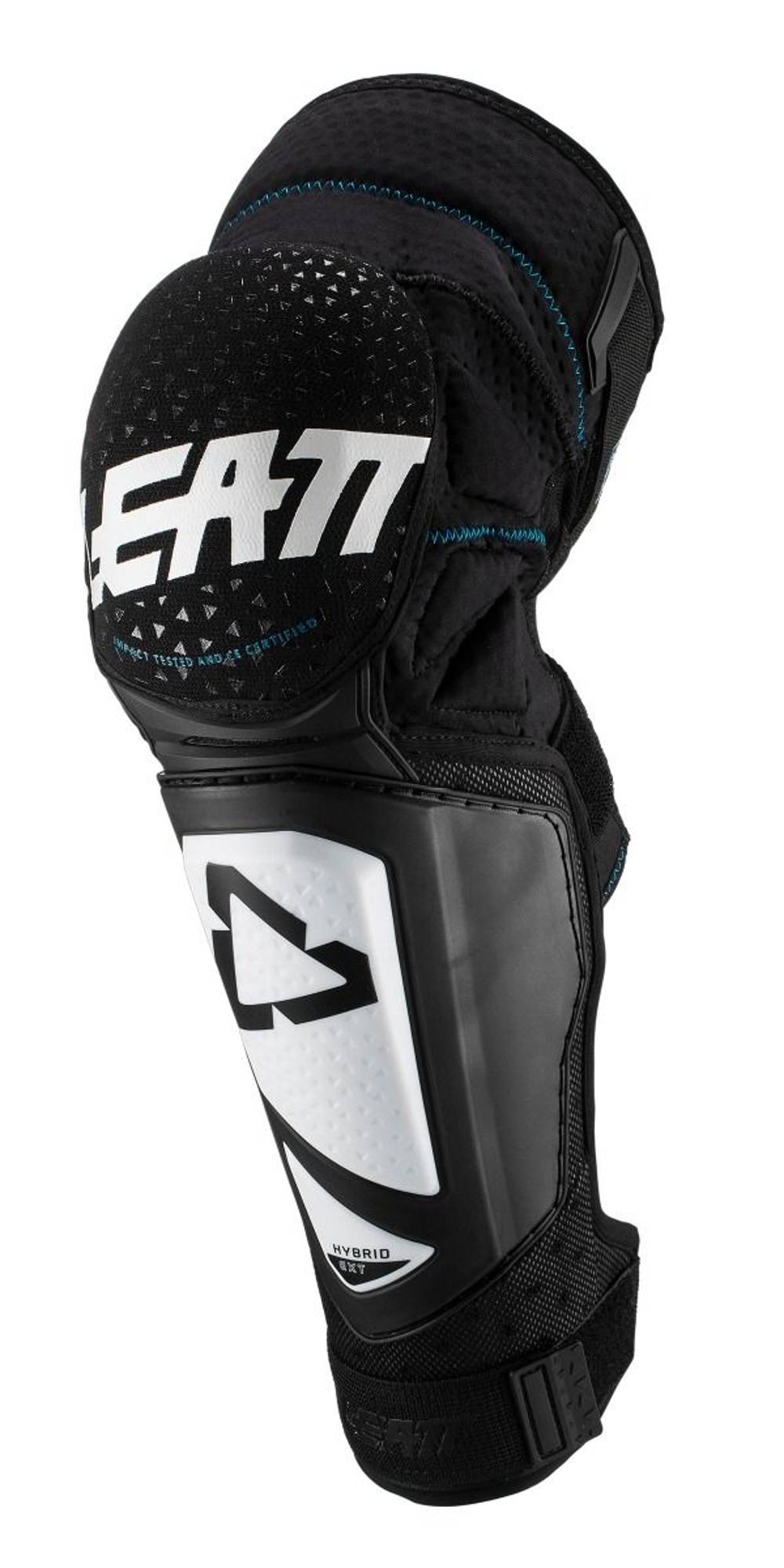 Leatt 3Df Hybrid Ext Knee & Shin Guard in White/Black - Image 4 of 5