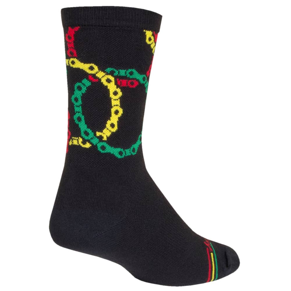 Sock Guy Connected Crew Socks in Rasta - Image 2 of 4
