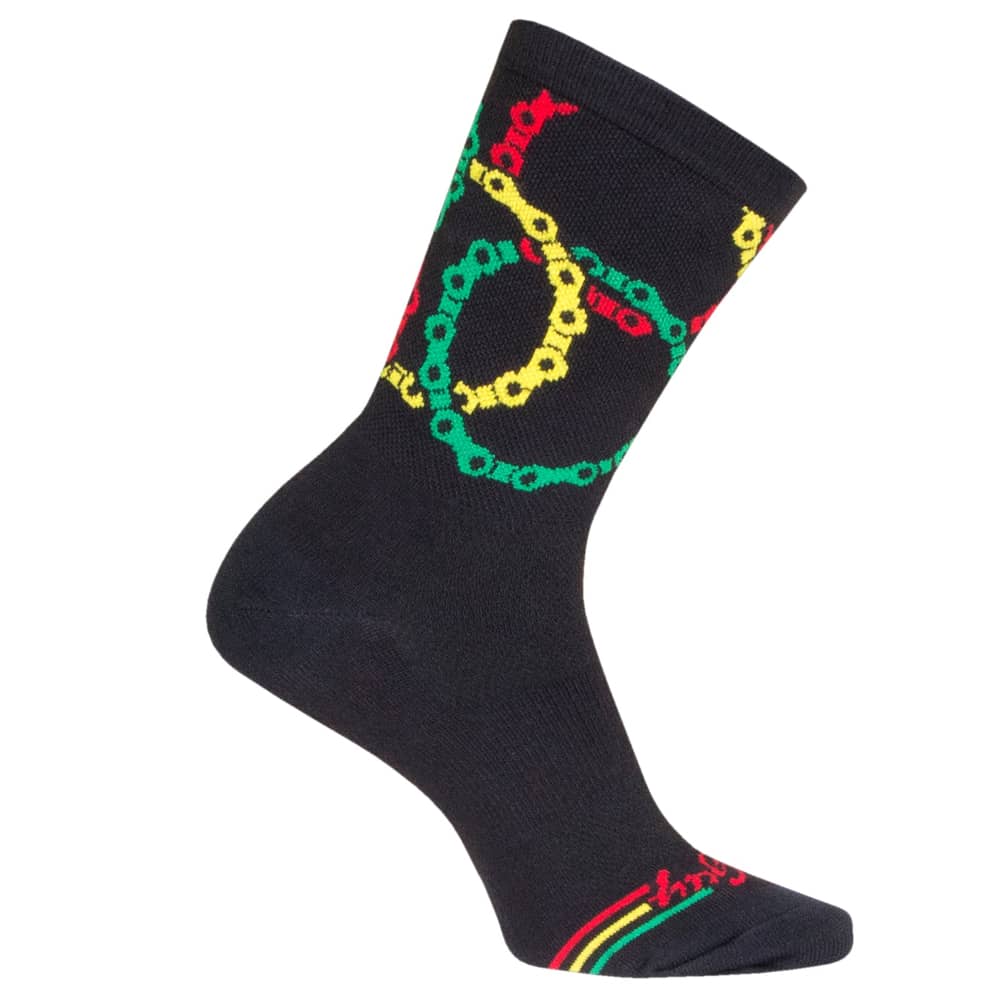 Sock Guy Connected Crew Socks in Rasta - Image 3 of 4