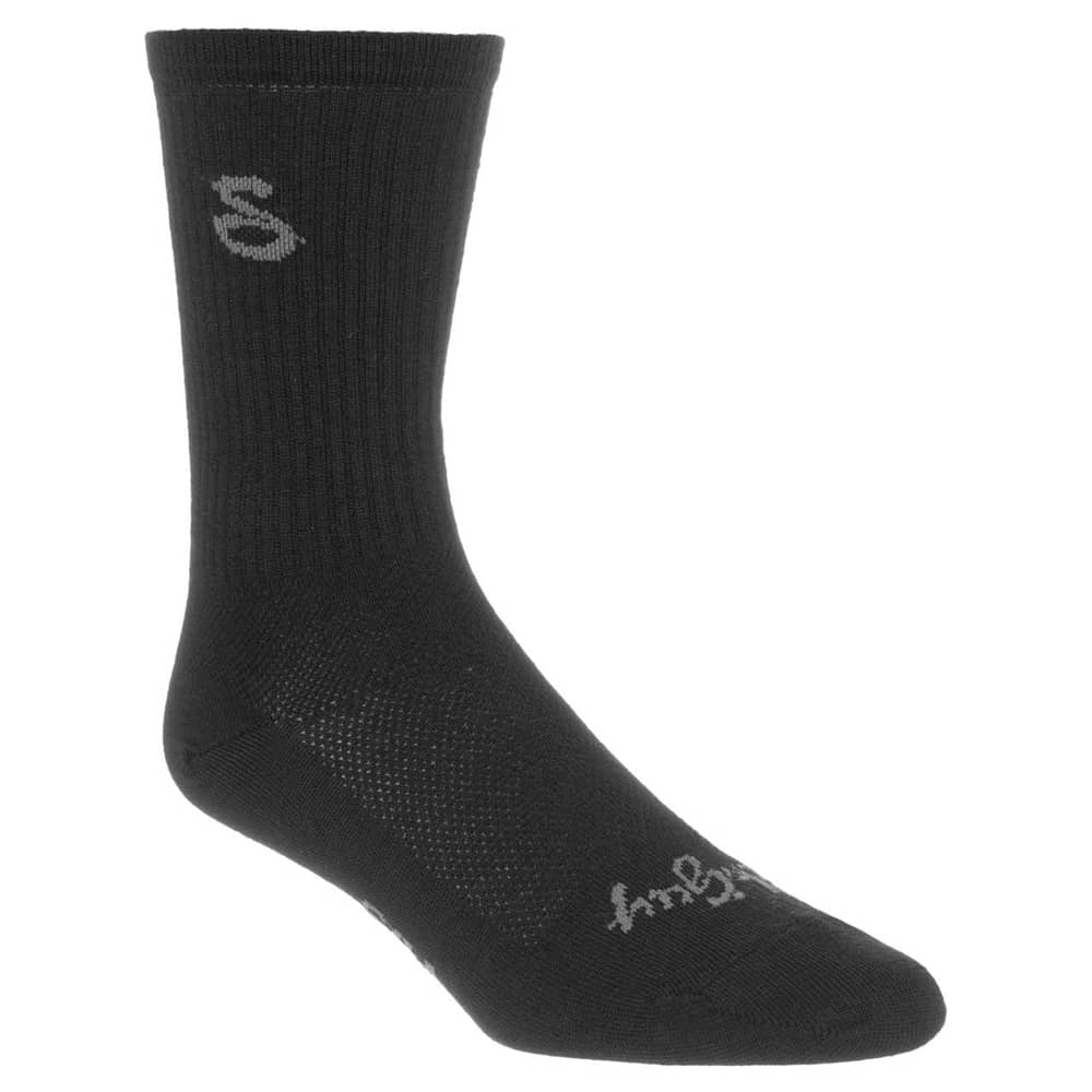 Sockguy Tall Wool Crew Cycling Socks in Black - Image 1 of 1