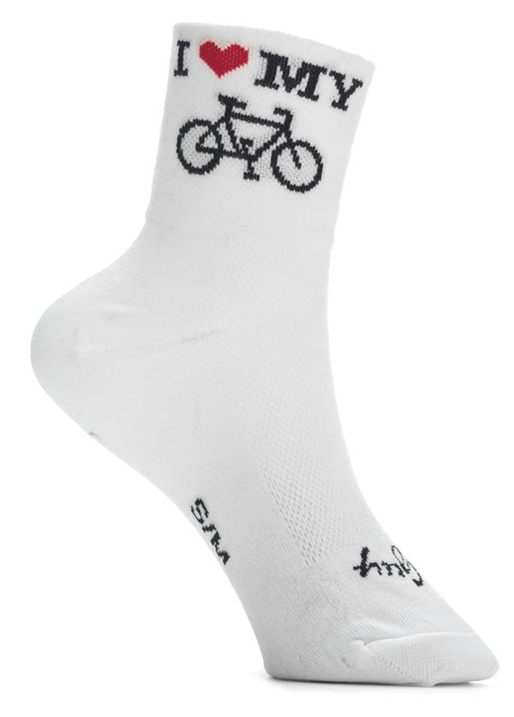 Sockguy I Heart My Bike Cycling Socks in White - Image 1 of 2