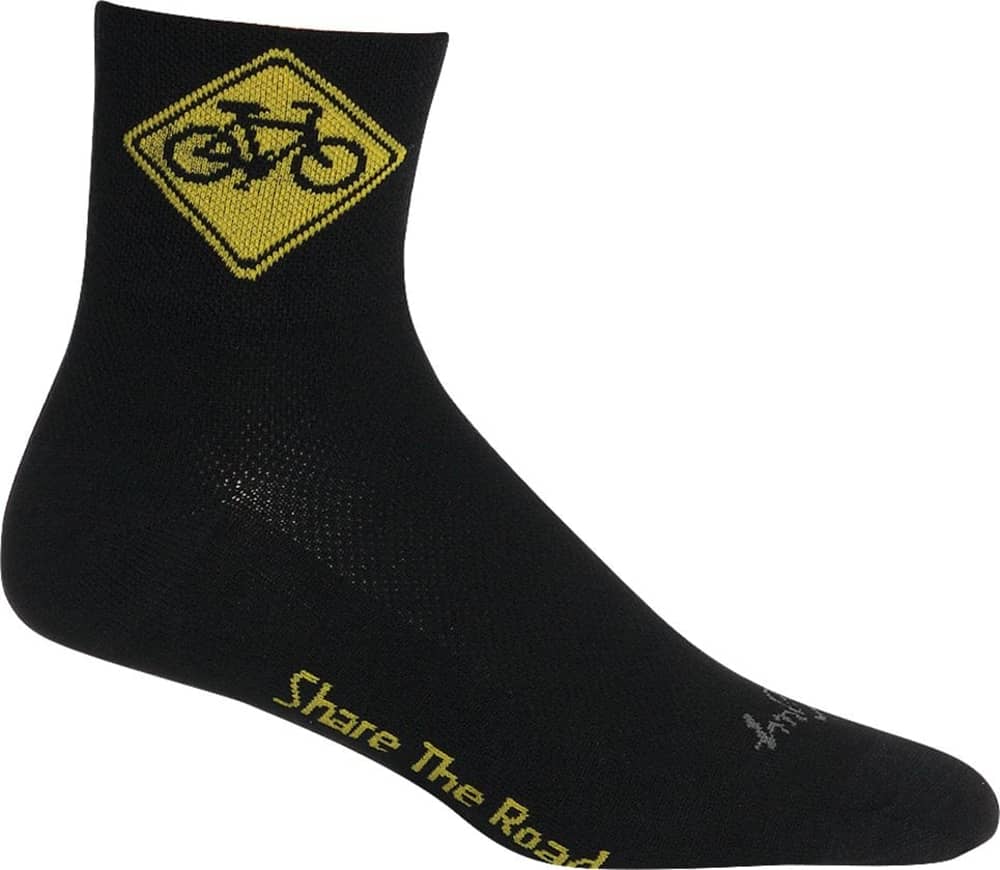 Sockguy Share the Road Socks in Black - Image 1 of 1