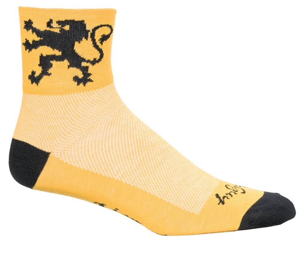 Sockguy Lion of Flanders Cycling Socks in Yellow - Image 1 of 1
