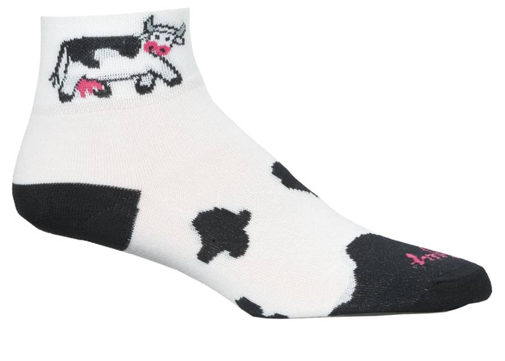 Sockguy Cow Women's Cycling Socks in White - Image 1 of 1