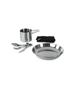 GSI Outdoors Glacier Stainless 1 Person Tableware Set