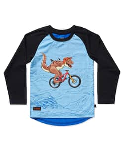 Kids Ride Shotgun Windproof Kids MTB Jersey Dino