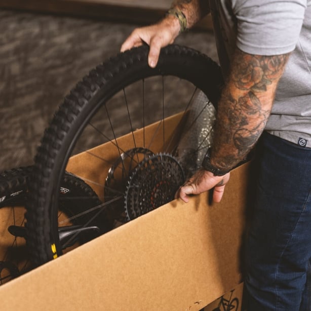 Unboxing a new bike for final assembly